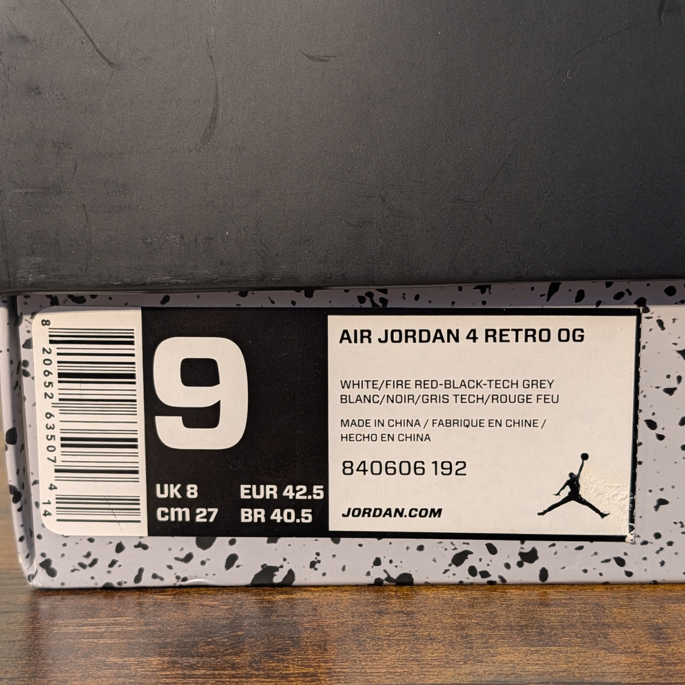 Air Jordan 4 Retro "Bred Reimagined" (2024)
Style Code: FV5029-006 - Picture 9 of 10